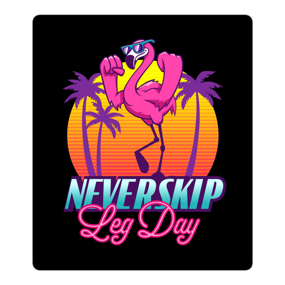 Never Skip Leg Day Flamingo Sticker