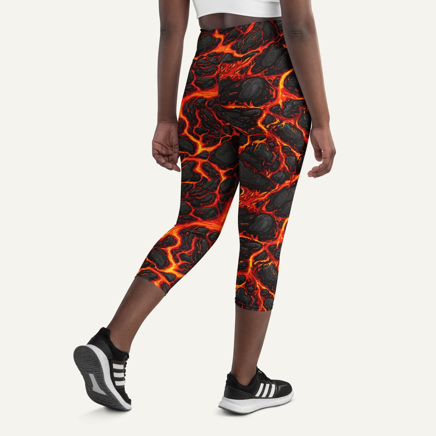 Lava Flow High-Waisted Capri Leggings