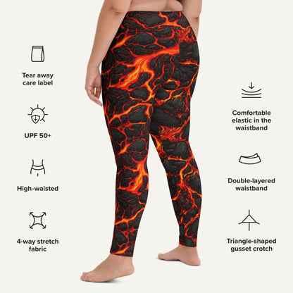 Lava Flow High-Waisted Leggings