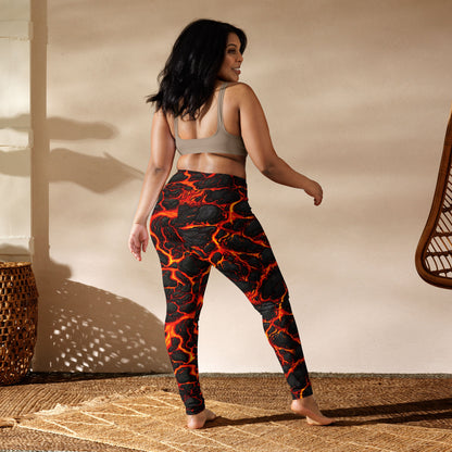 Lava Flow High-Waisted Leggings