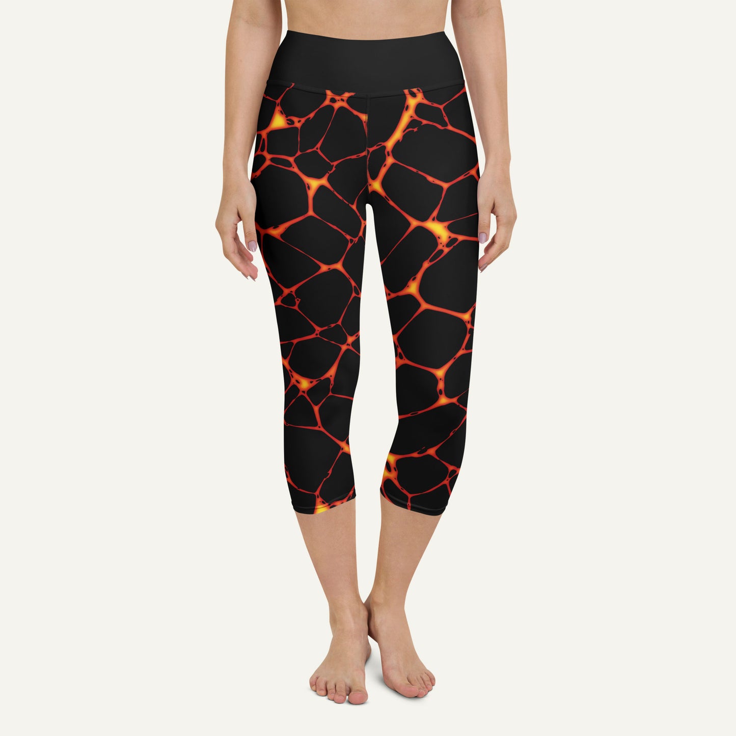 Lava Flow High-Waisted Capri Leggings