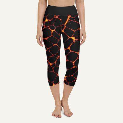 Lava Flow High-Waisted Capri Leggings