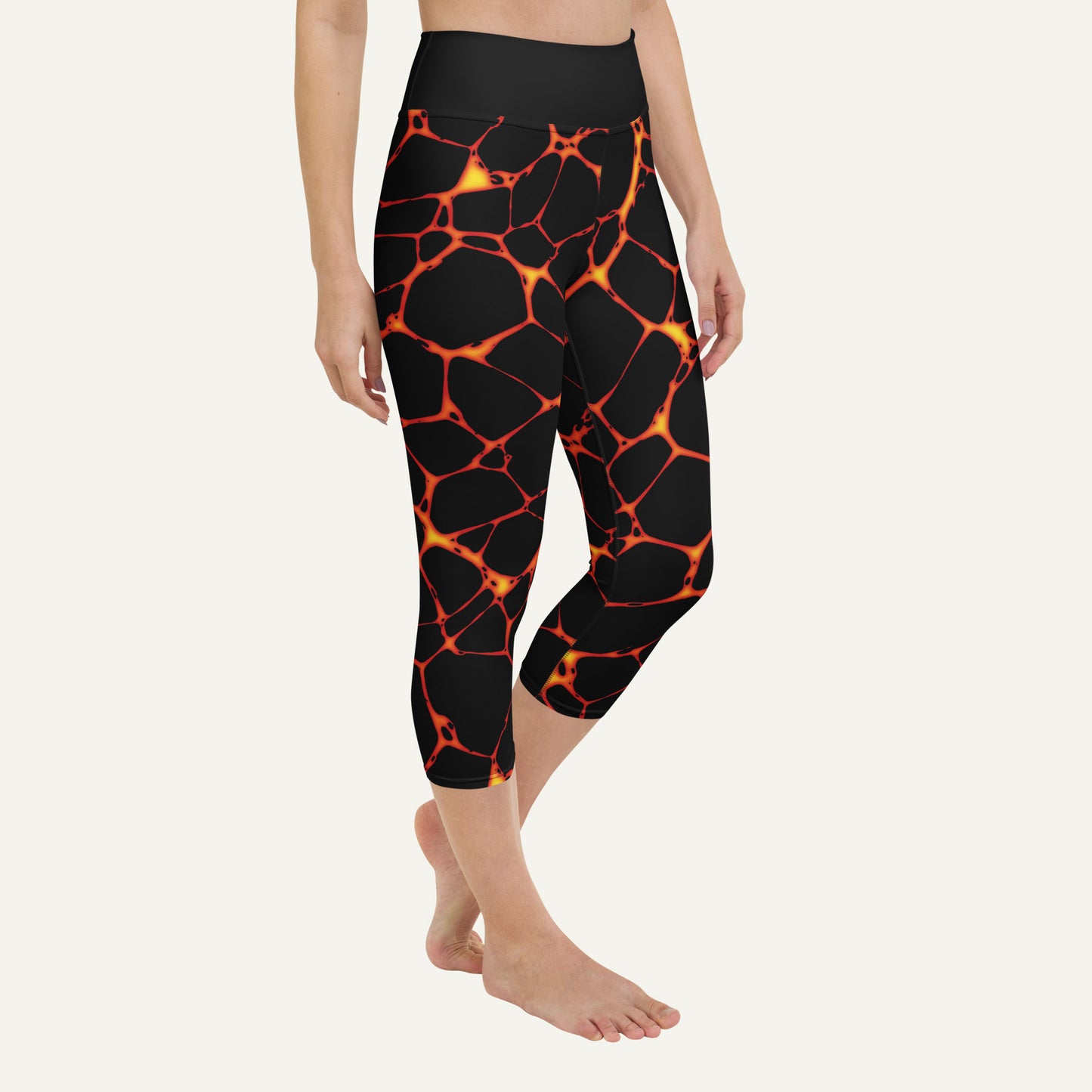 Lava Flow High-Waisted Capri Leggings