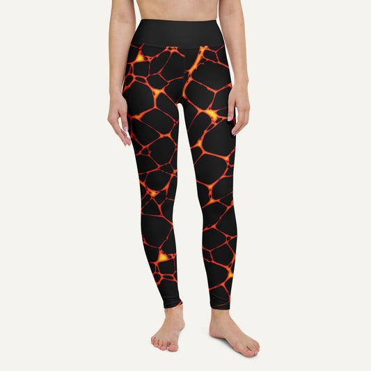 Lava Flow High-Waisted Leggings