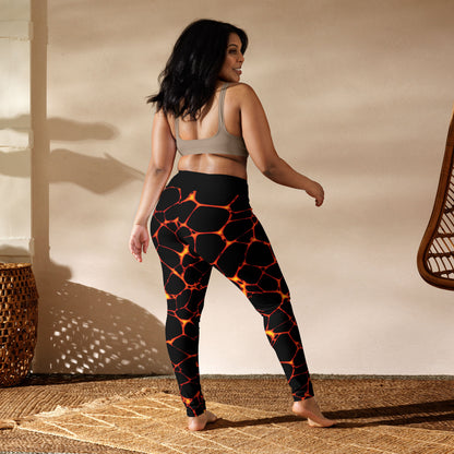 Lava Flow High-Waisted Leggings