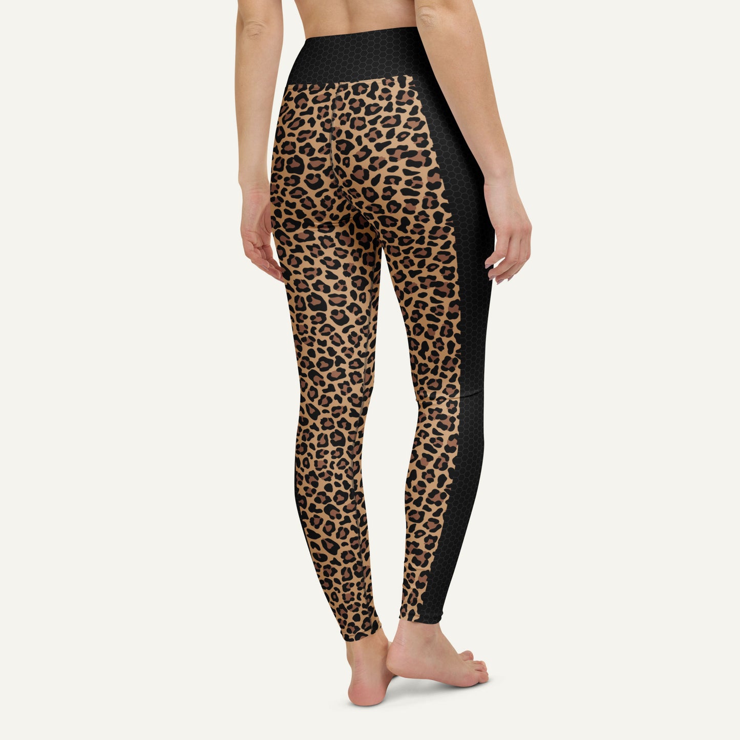 Leopard Print Side Stripe High-Waisted Leggings