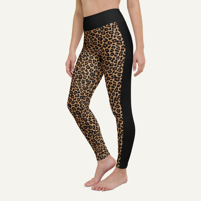 Leopard Print Side Stripe High-Waisted Leggings - Ministry of Sweat