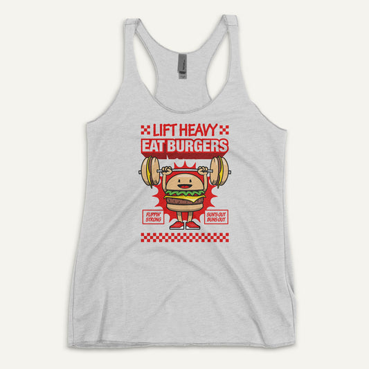 Lift Heavy Eat Burgers Women’s Tank Top
