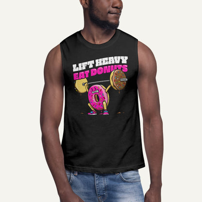 Lift Heavy Eat Donuts Men’s Muscle Tank