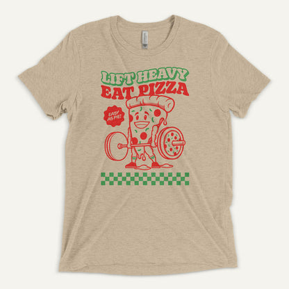 Lift Heavy Eat Pizza Men’s Triblend T-Shirt