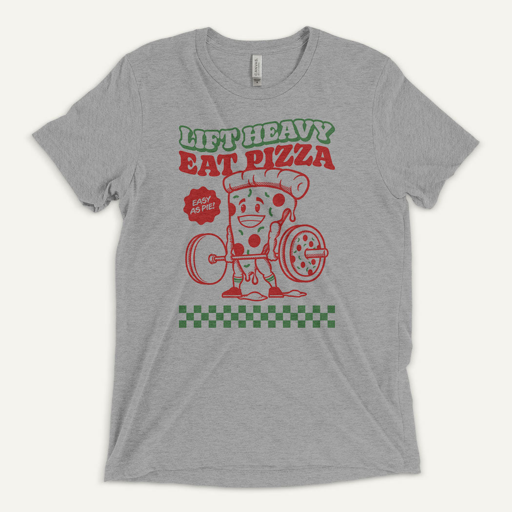Lift Heavy Eat Pizza Men’s Triblend T-Shirt