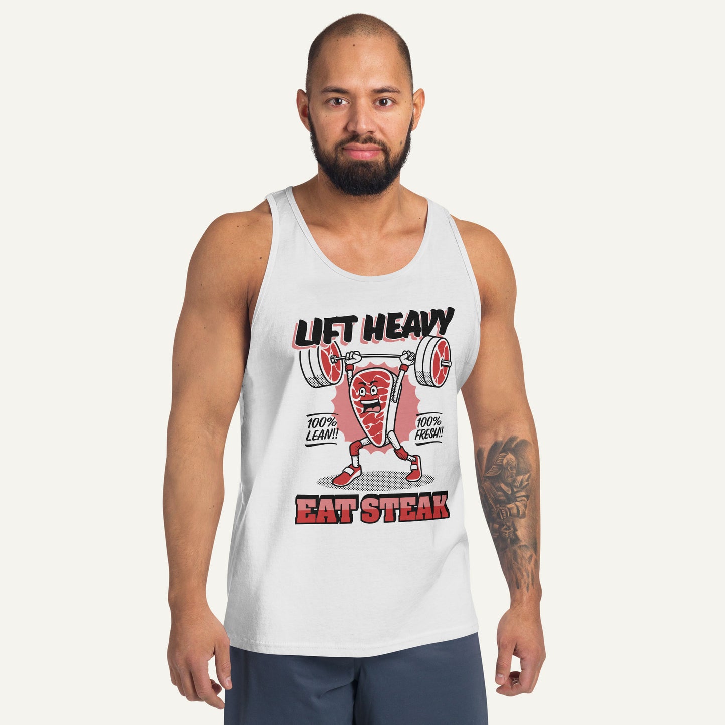 Lift Heavy Eat Steak Men’s Tank Top