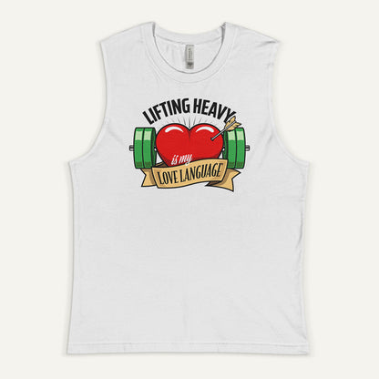 Lifting Heavy Is My Love Language Men’s Muscle Tank