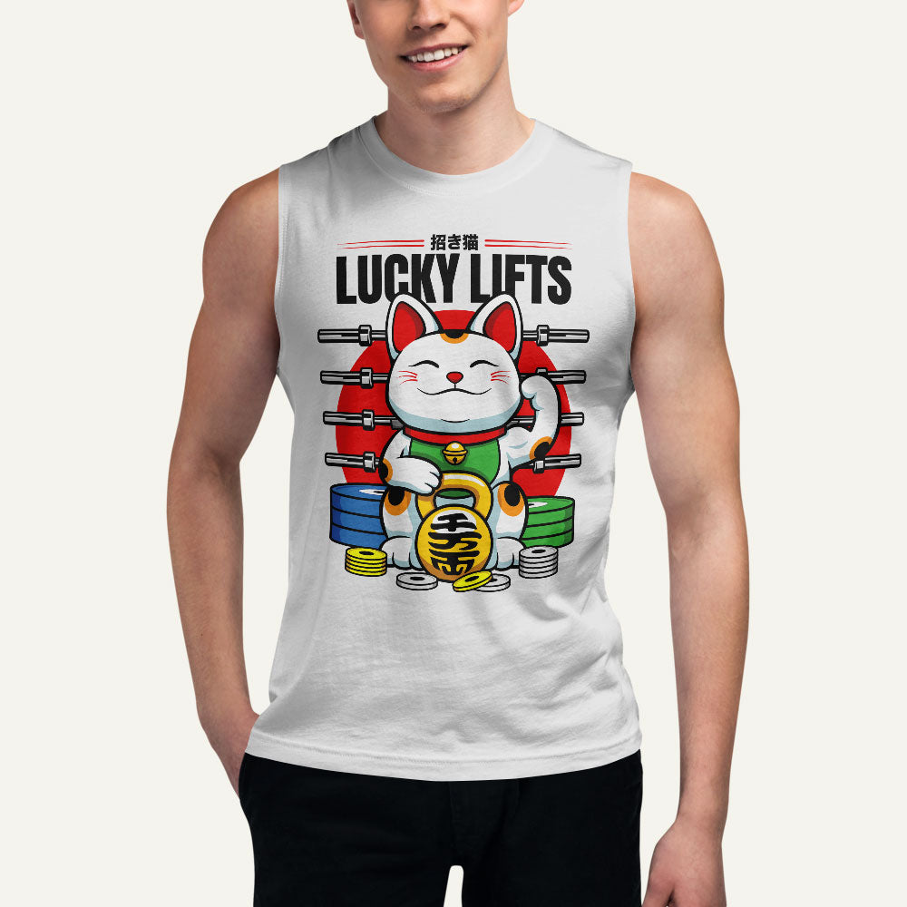 Lucky Cat Lucky Lifts Men’s Muscle Tank