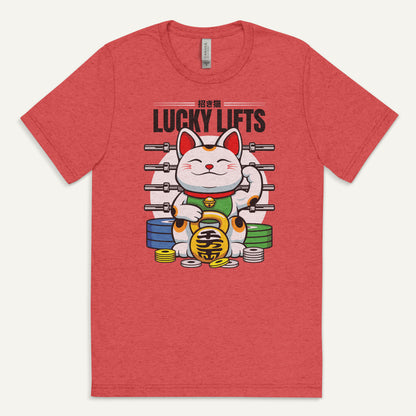 Lucky Cat Lucky Lifts Men’s Triblend T-Shirt