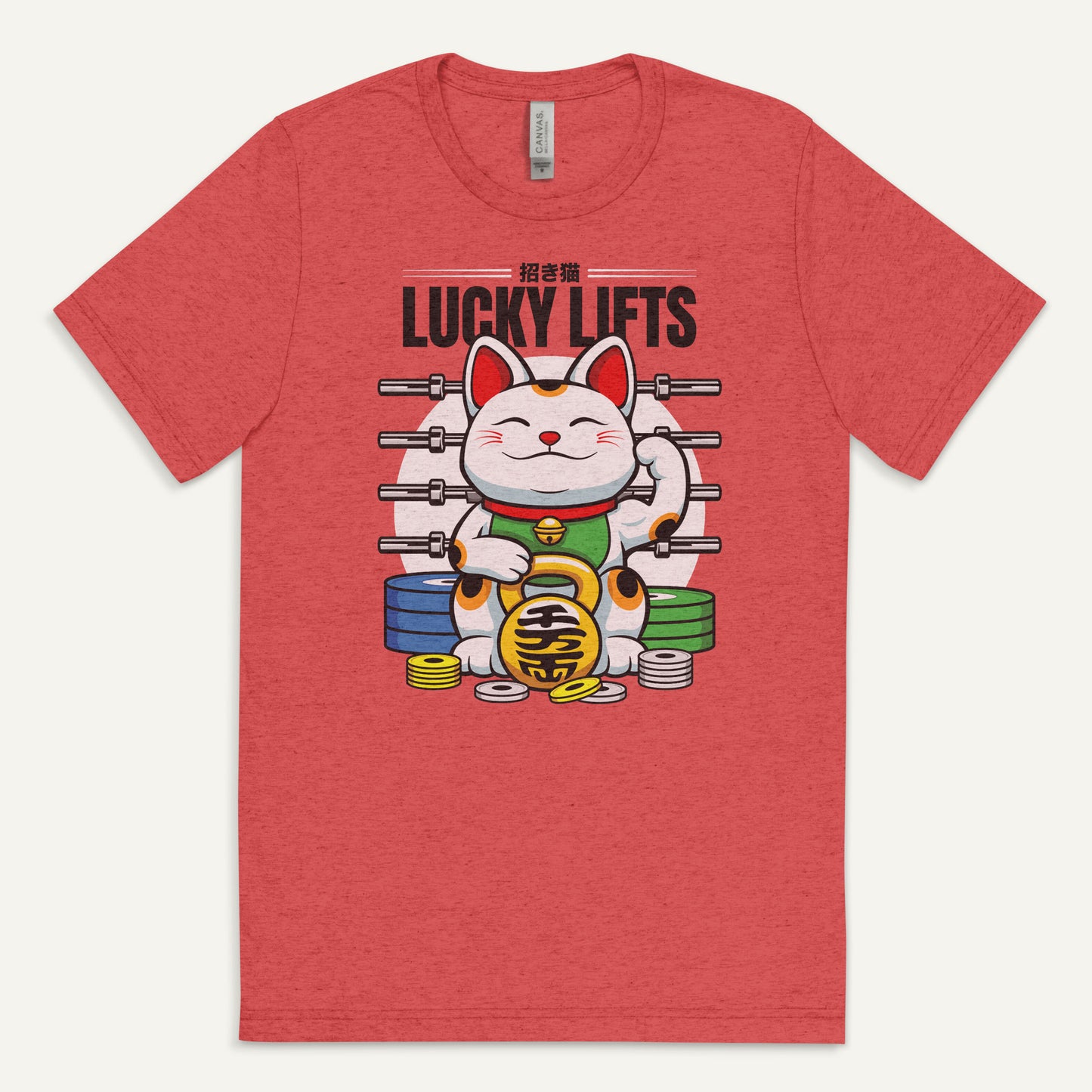 Lucky Cat Lucky Lifts Men’s Triblend T-Shirt