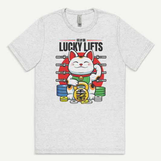 Lucky Cat Lucky Lifts Men’s Triblend T-Shirt