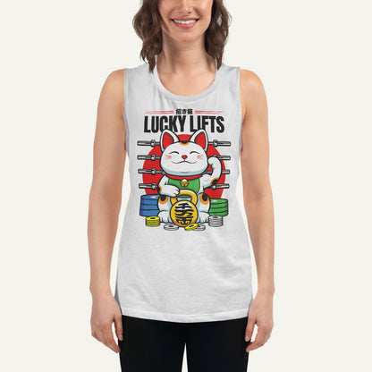 Lucky Cat Lucky Lifts Women’s Muscle Tank