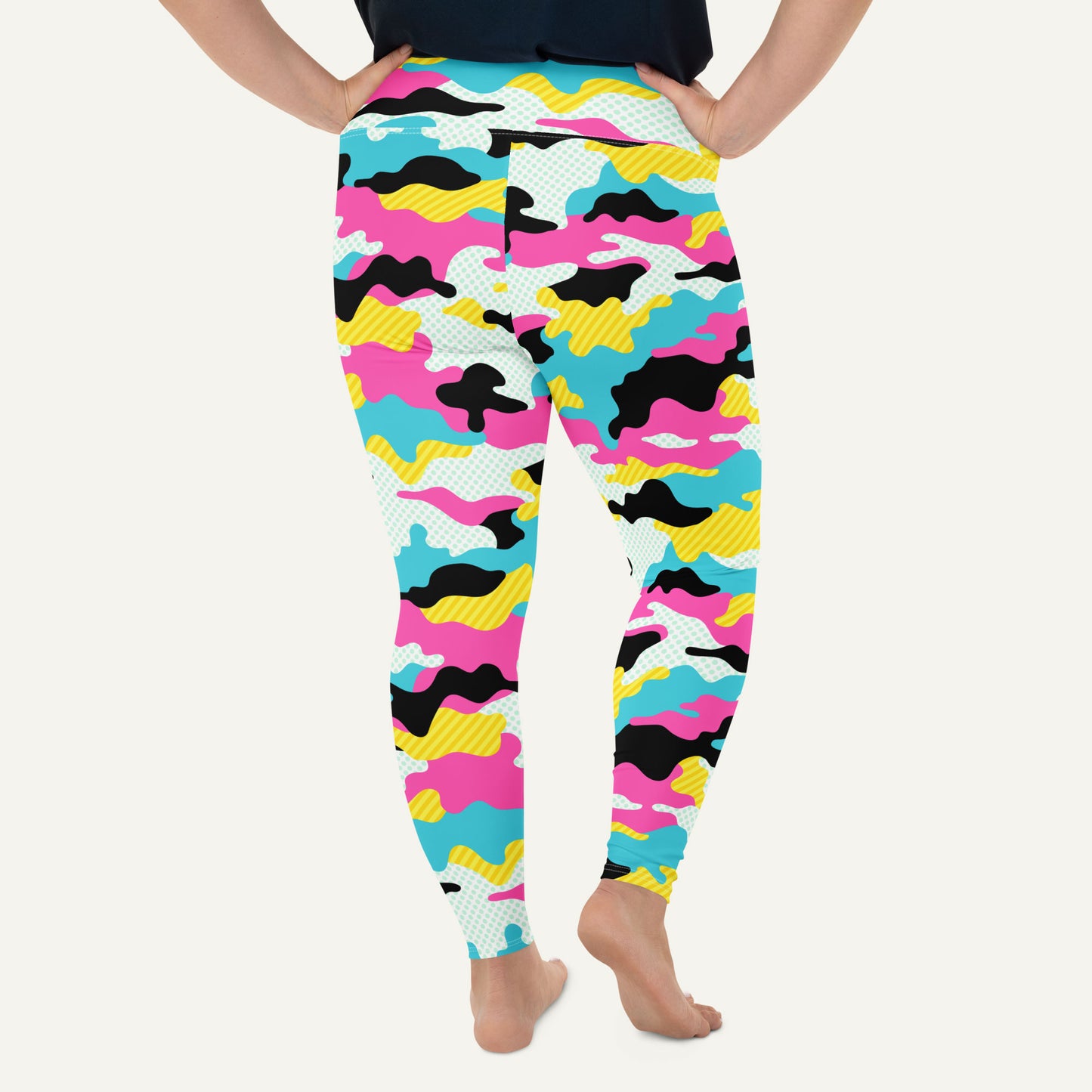 Miami Pop Camo Plus Size Leggings