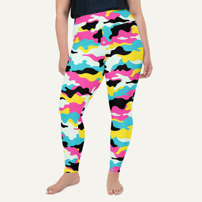 Miami Pop Camo Plus Size Leggings