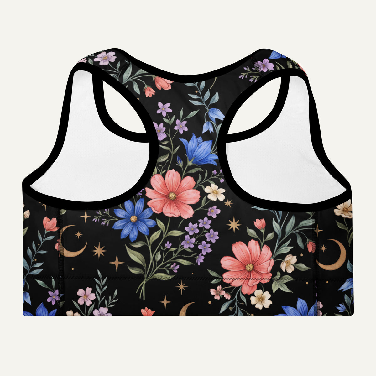 Midnight Meadow Padded Sports Bra