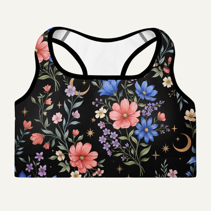 Midnight Meadow Padded Sports Bra