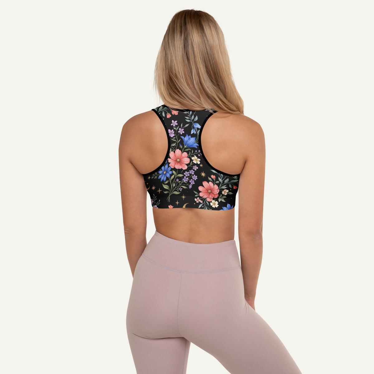Midnight Meadow Padded Sports Bra