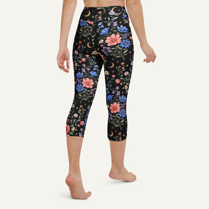 Midnight Meadow High-Waisted Capri Leggings