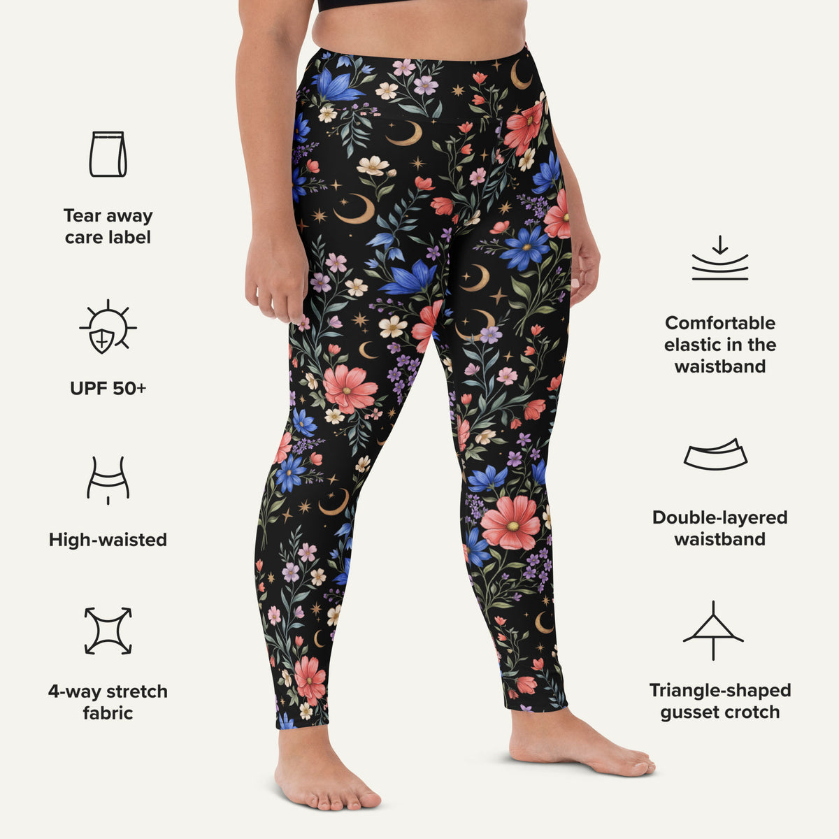 Midnight Meadow High-Waisted Leggings