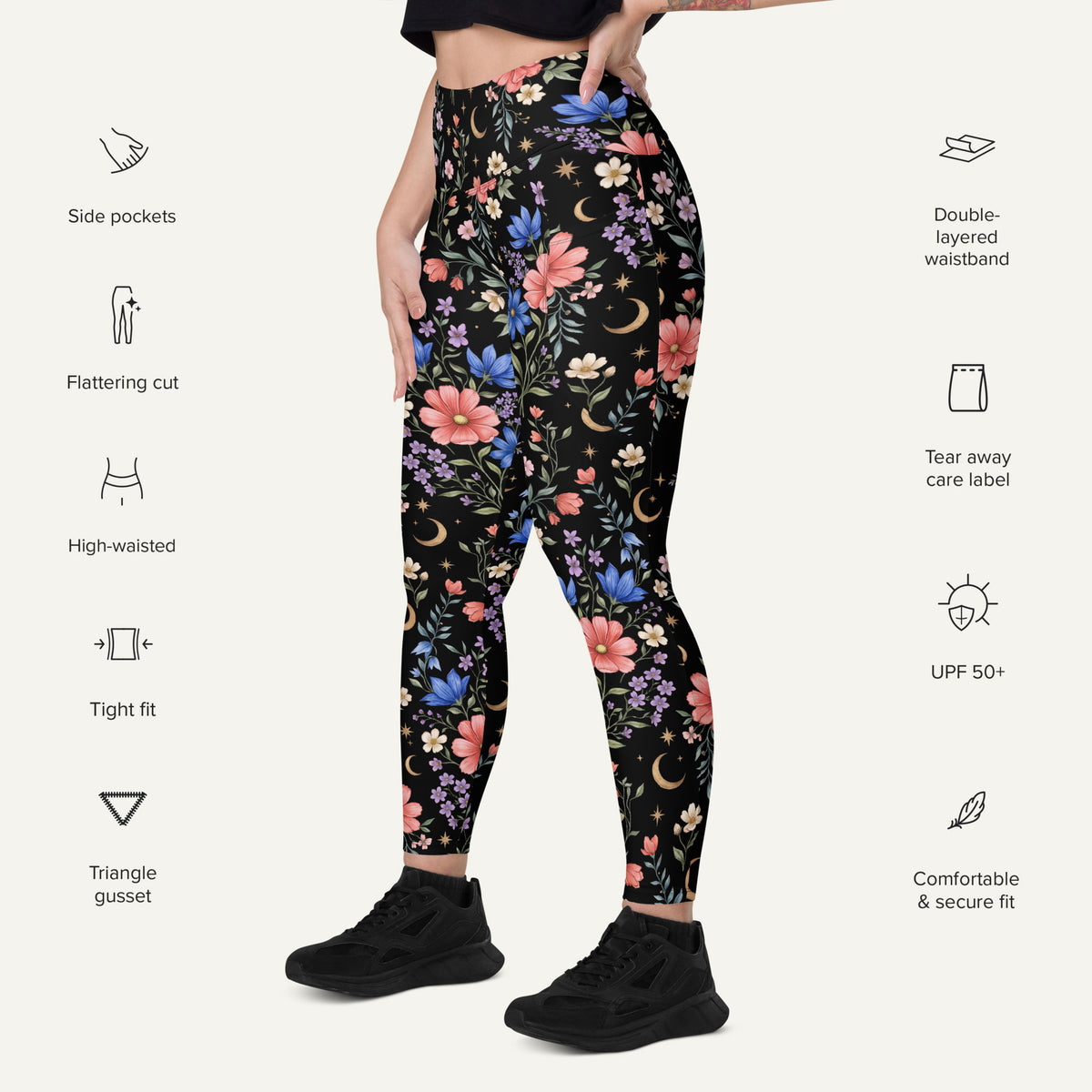Midnight Meadow Pocket Leggings