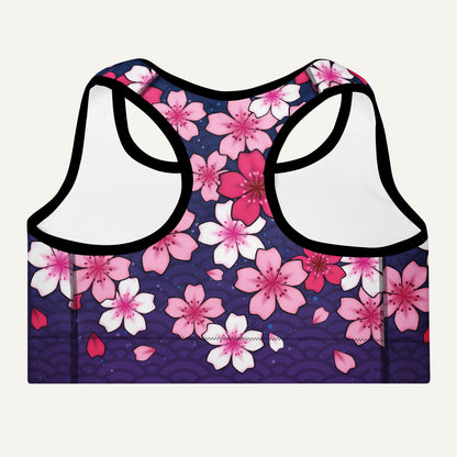 Midnight Sakura Padded Sports Bra - Ministry of Sweat