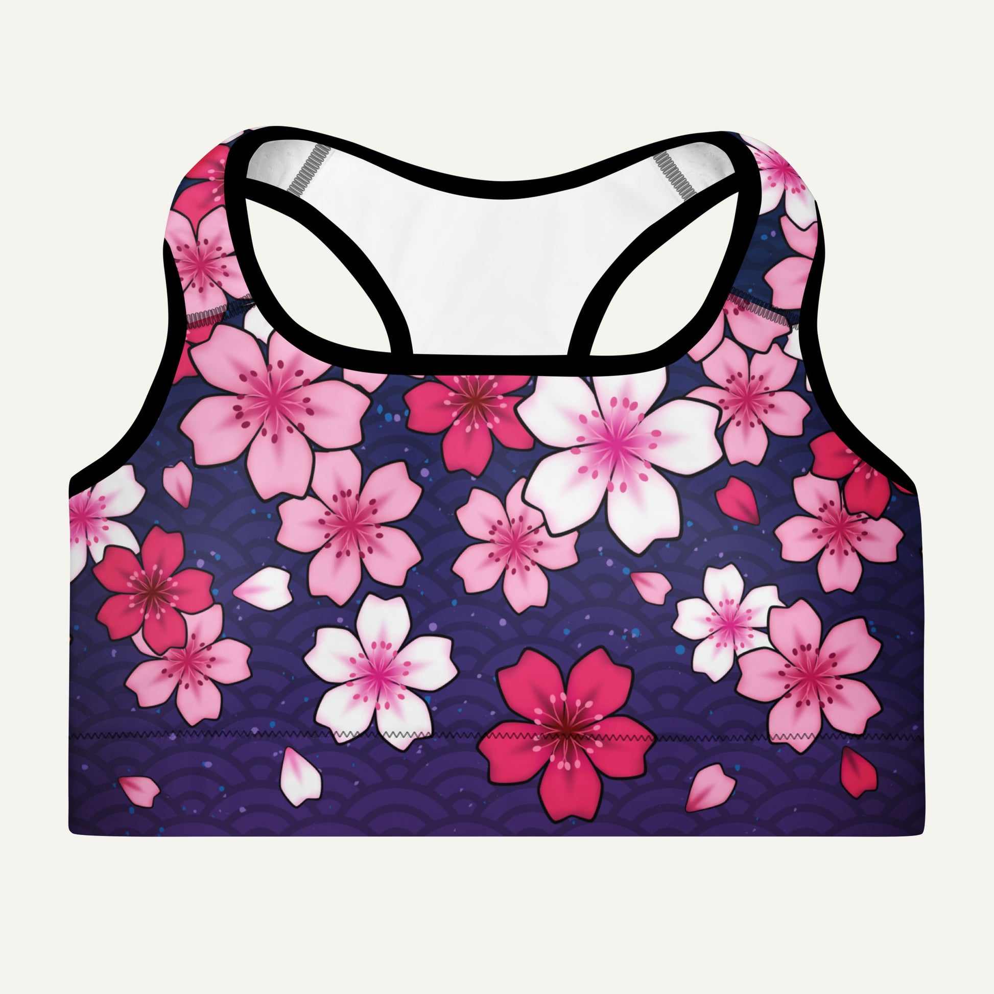 Midnight Sakura Padded Sports Bra - Ministry of Sweat
