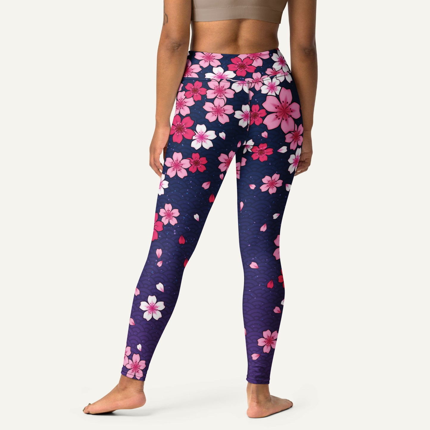 Midnight Sakura High-Waisted Leggings