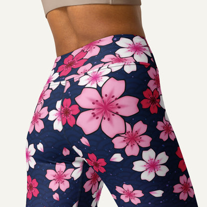Midnight Sakura High-Waisted Leggings