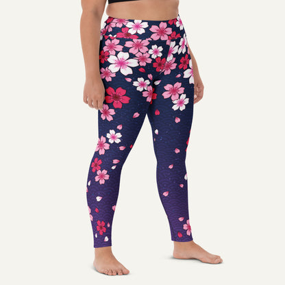 Midnight Sakura High-Waisted Leggings