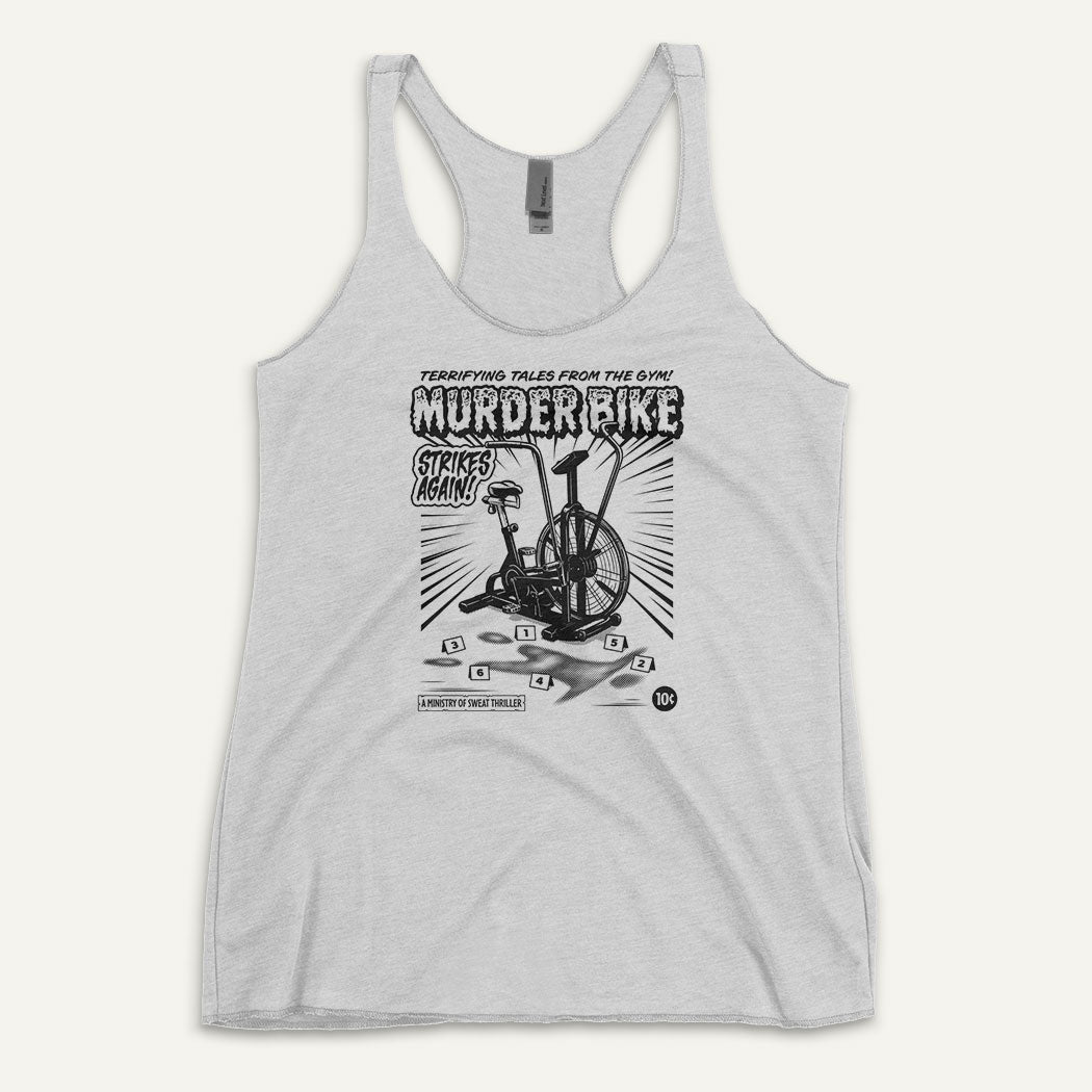 Murder Bike Strikes Again Racerback Tank Top - Ministry of Sweat