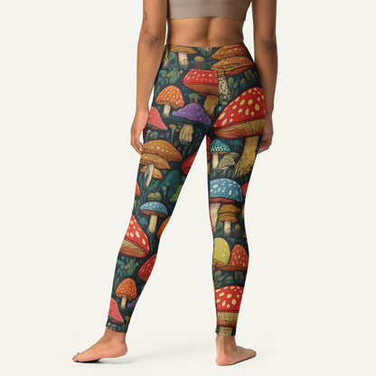 Mushroom Jungle High-Waisted Leggings