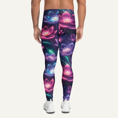 Neon Floral Print Men’s Leggings