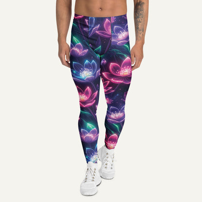 Neon Floral Print Men’s Leggings