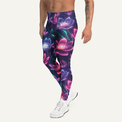 Neon Floral Print Men’s Leggings