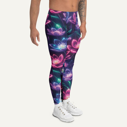 Neon Floral Print Men’s Leggings
