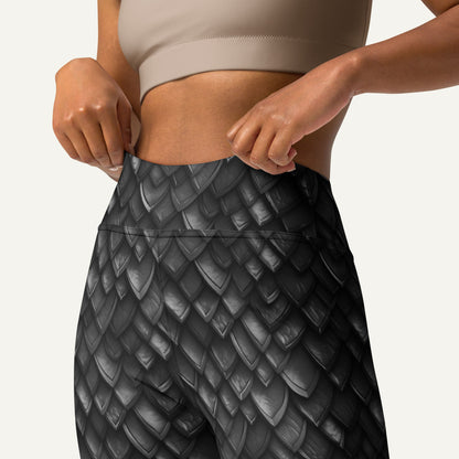 Onyx Dragon Scales High-Waisted Leggings