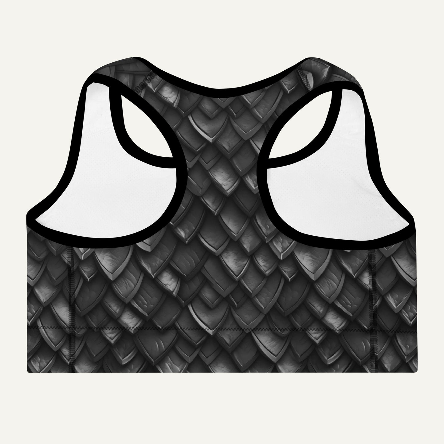 Onyx Dragon Scales Padded Sports Bra