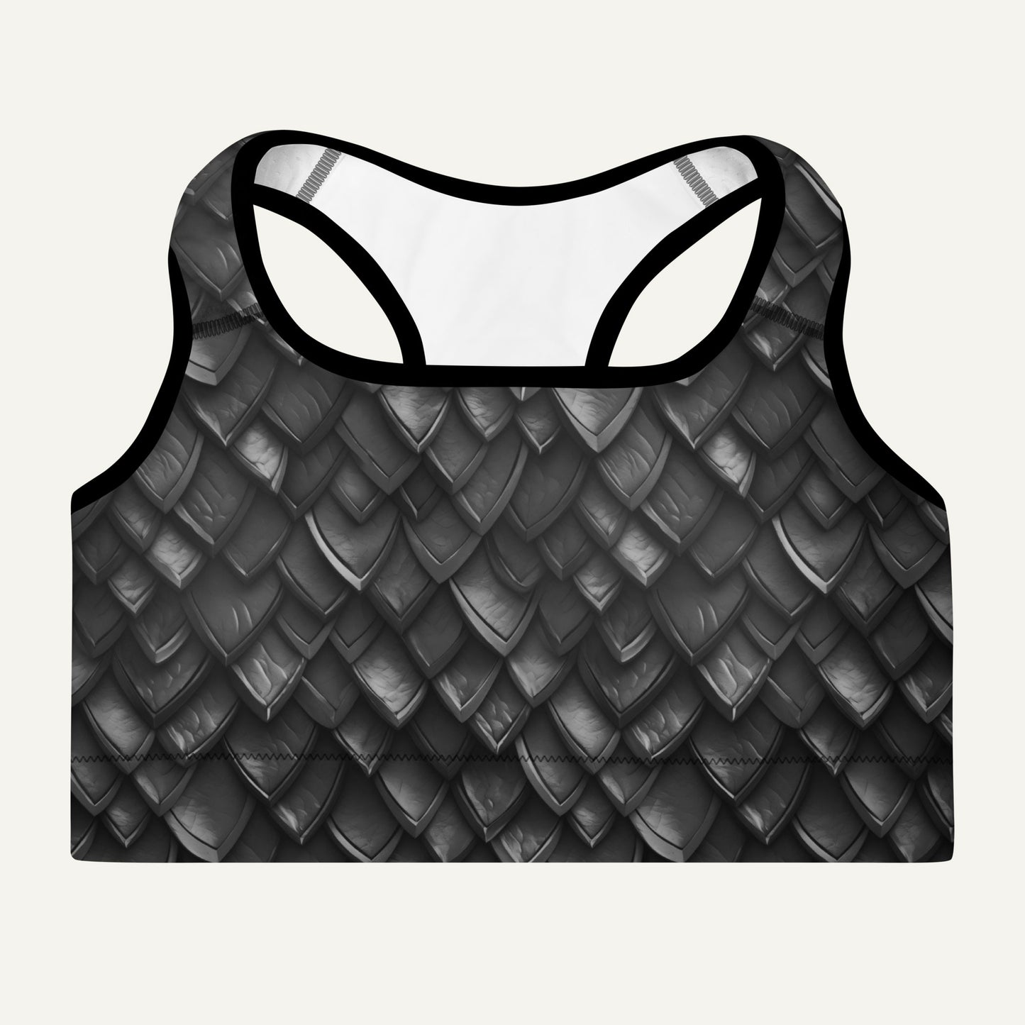 Onyx Dragon Scales Padded Sports Bra