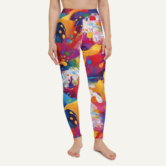 Paint Splatters High-Waisted Leggings