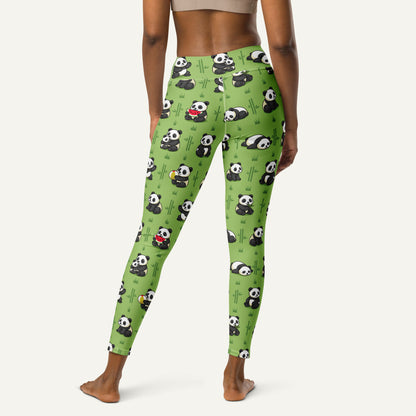 Panda Party High-Waisted Leggings