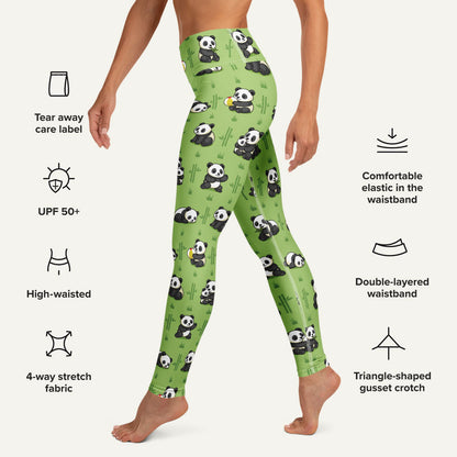 Panda Party High-Waisted Leggings
