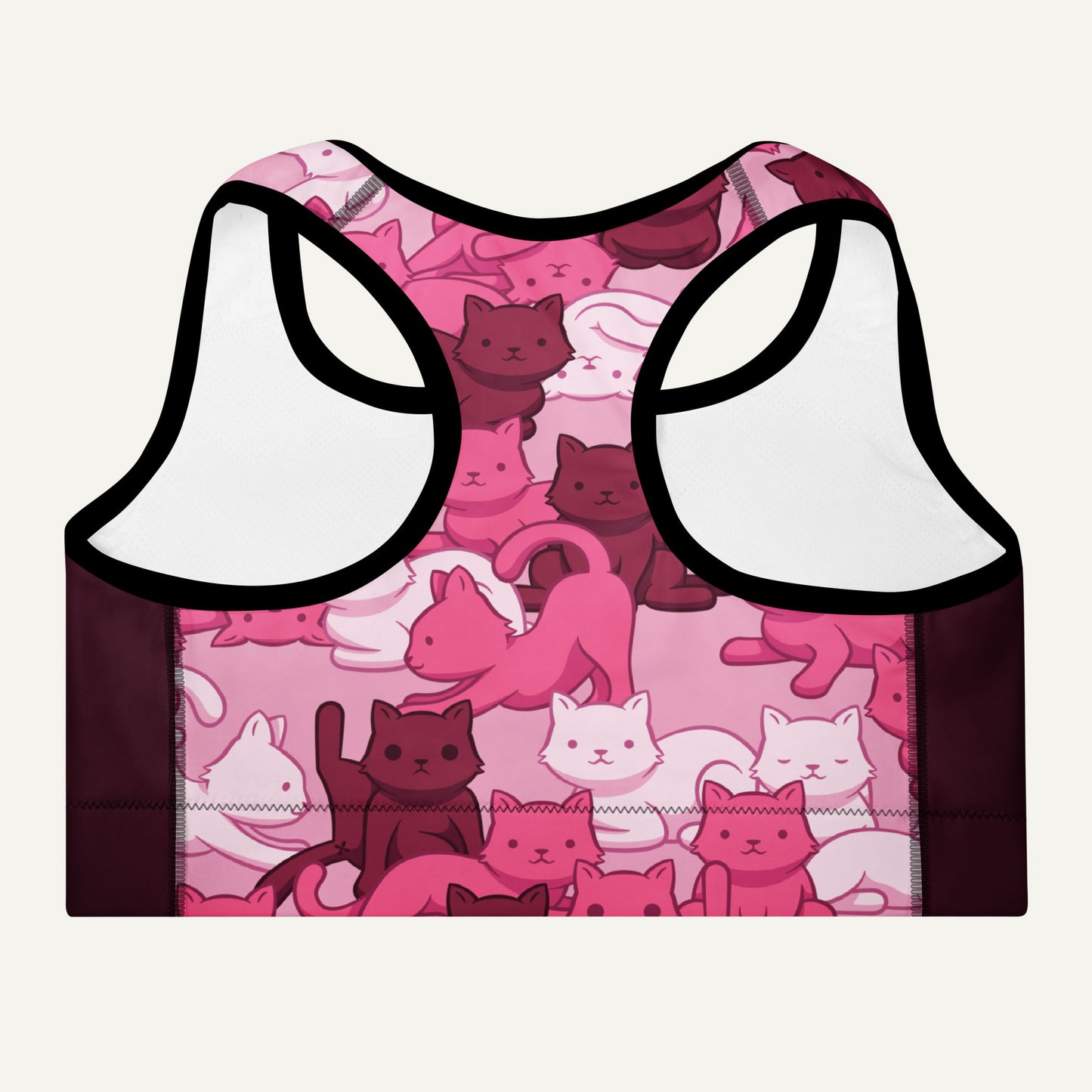 Pink Camo Cat Sport Padded Sports Bra