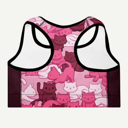 Pink Camo Cat Sport Padded Sports Bra