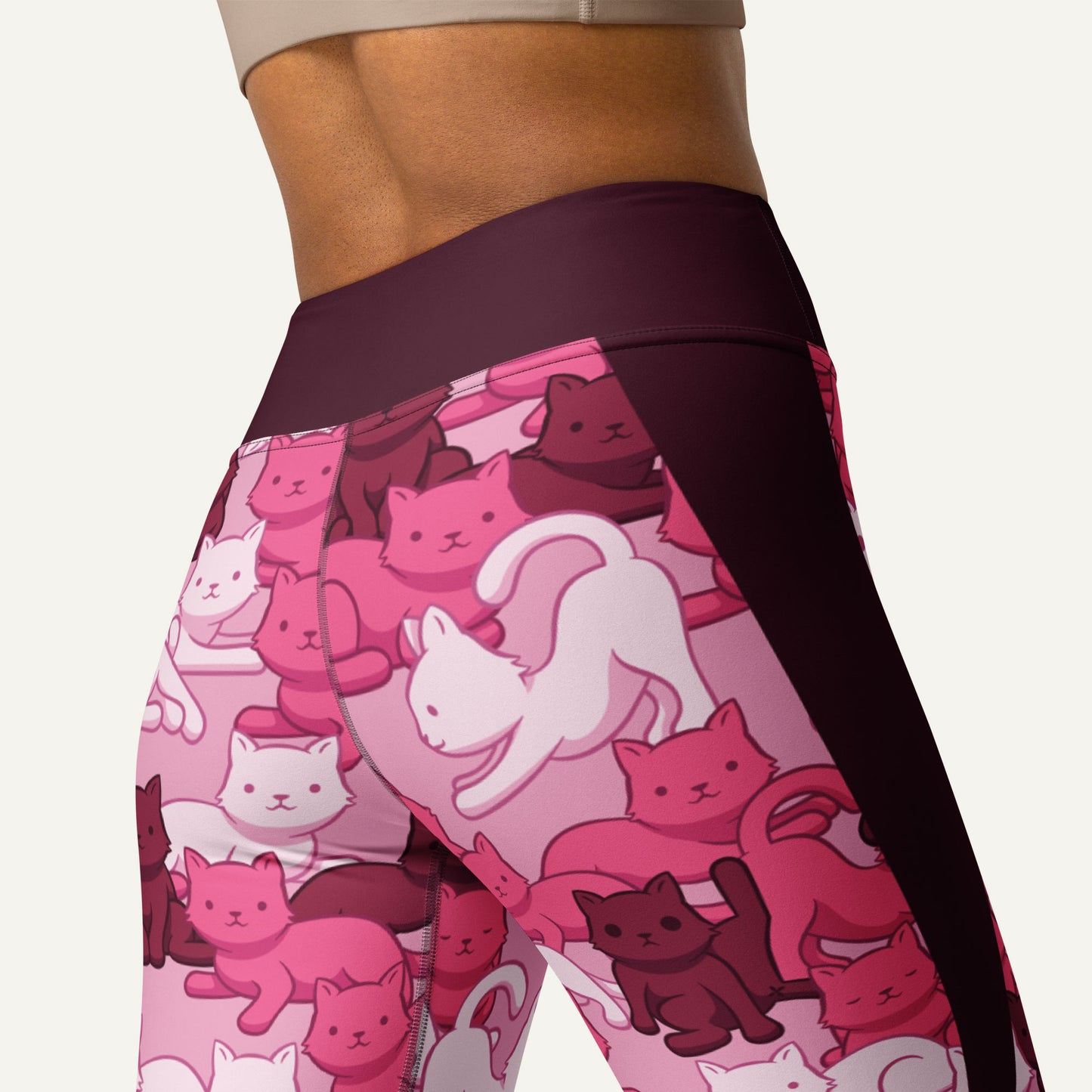 Pink Camo Cat Sport High-Waisted Leggings